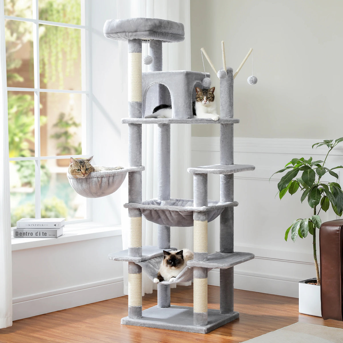 Multi-Level Plush Cat Tree & Condo — product view 6