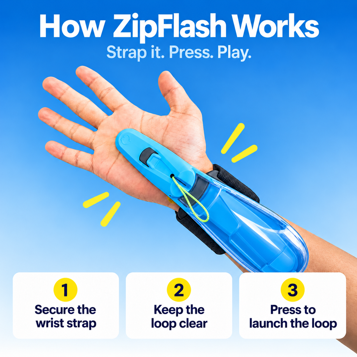 zipflash light up wristband how to use